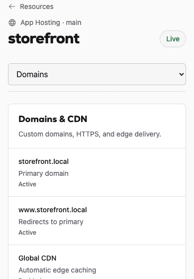 Host Little domains and CDN settings