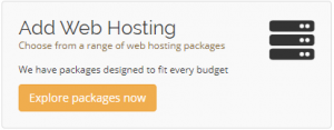 Add Web Hosting Add-On