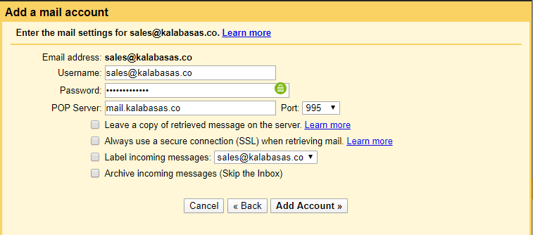 Gmail Add a Mail Account 3